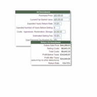 Art Investment Calculator screenshot